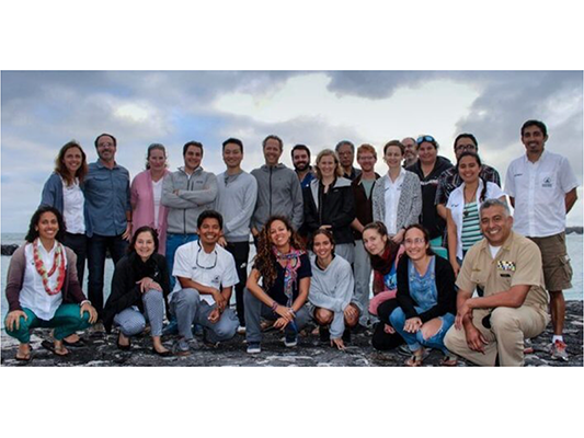Regina Ostergaard-Klem and researchers in the Galapagos-2017 workshop