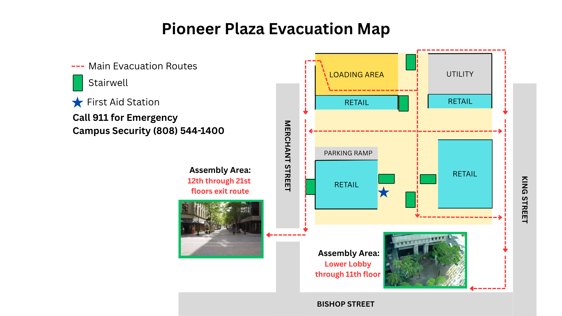 Pioneer Plaza Map